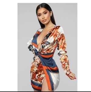 Multi Colored Satin Fashion Nova Dress